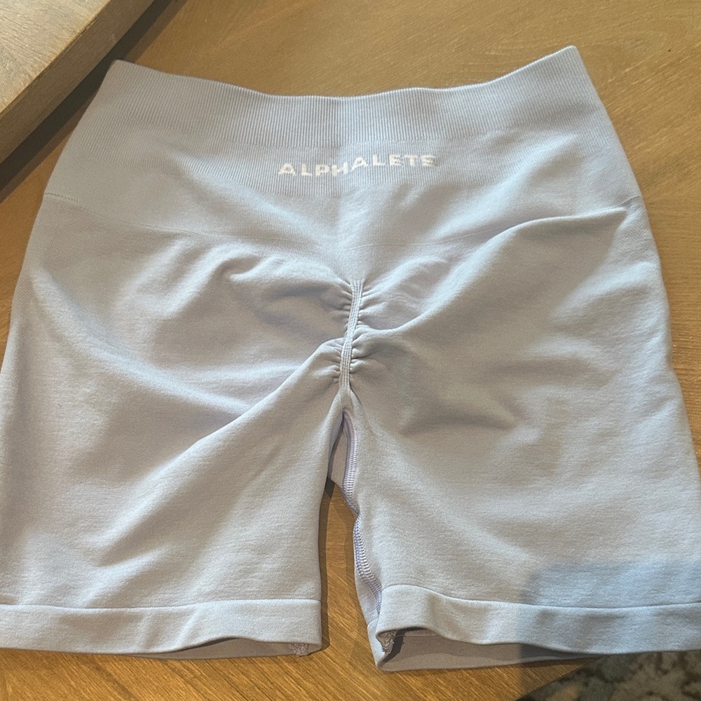 Alphalete Women's Sky Blue Bike Shorts